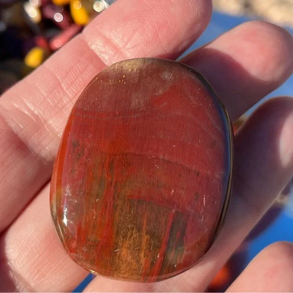 Red Jasper Skull, Sunstone Double Points, Mookite Tumbles, Shungite Tumble - Picture 13 of 17